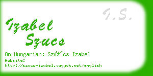 izabel szucs business card